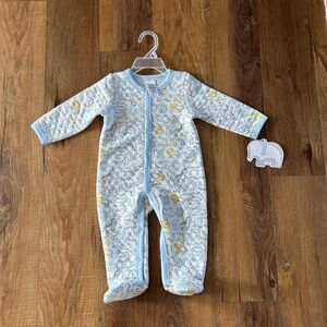 Charming Elephant Print Kids Footie